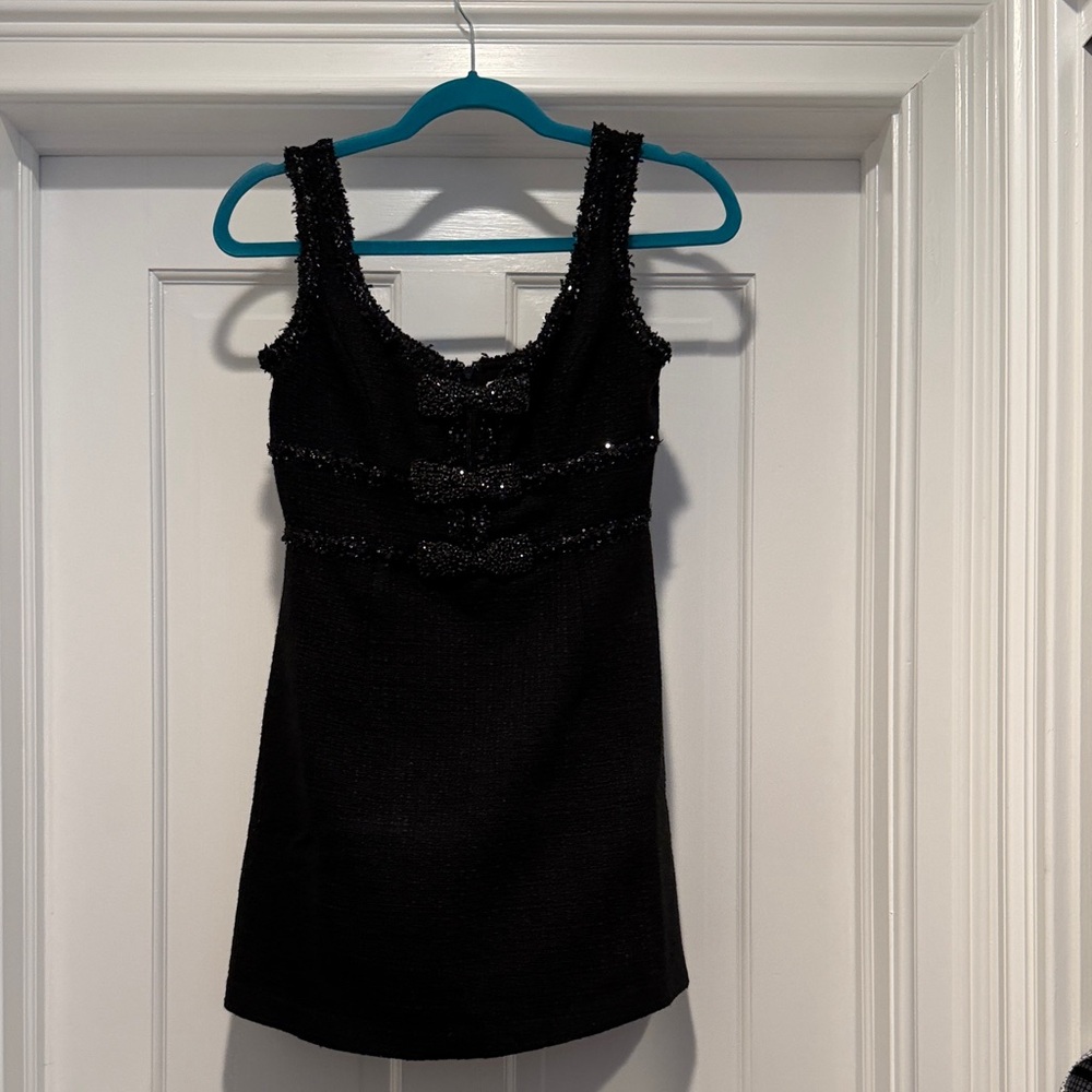 Astr Black Textured Mini Dress